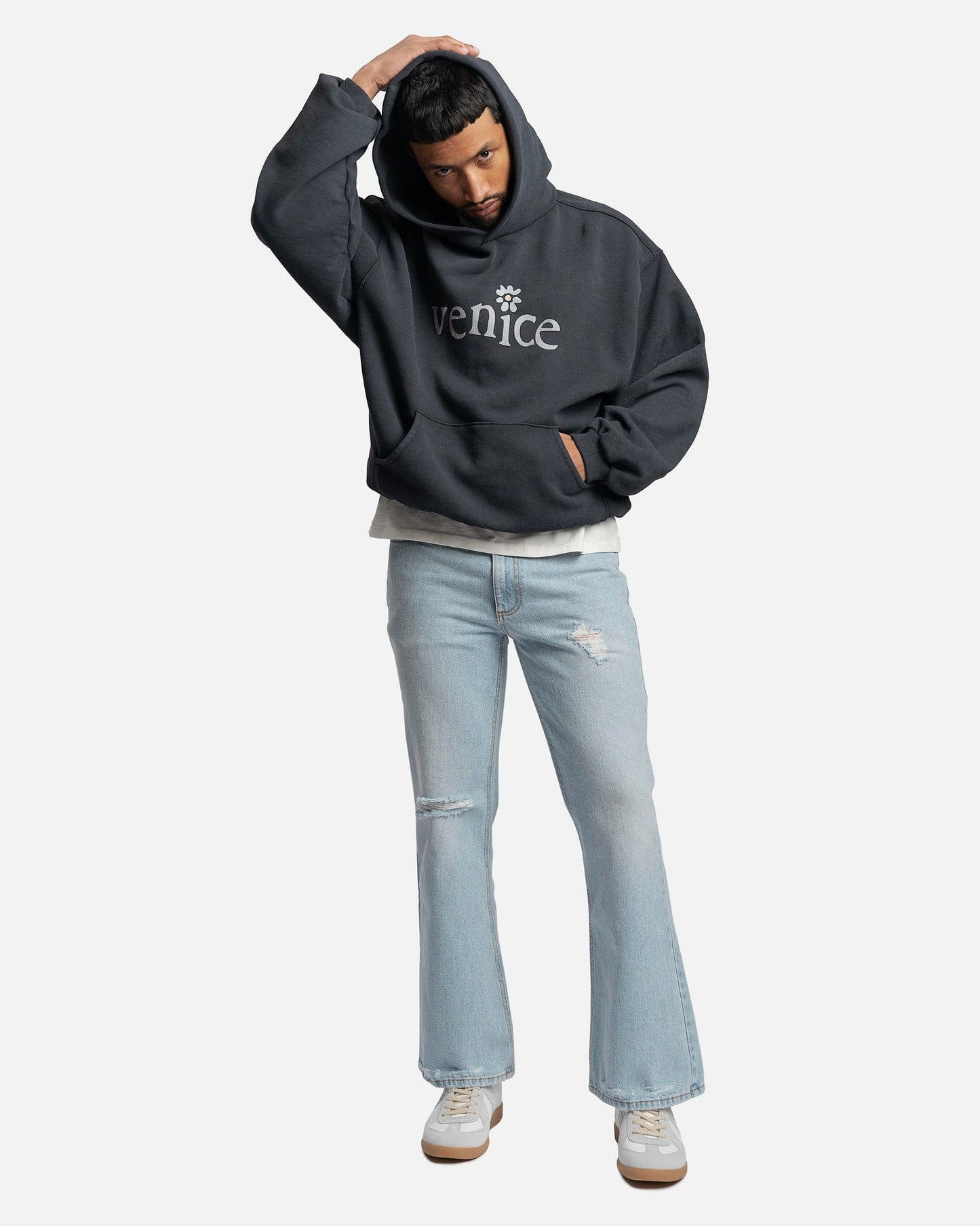 ERL Men's Sweatshirts Venice Hoodie in Black