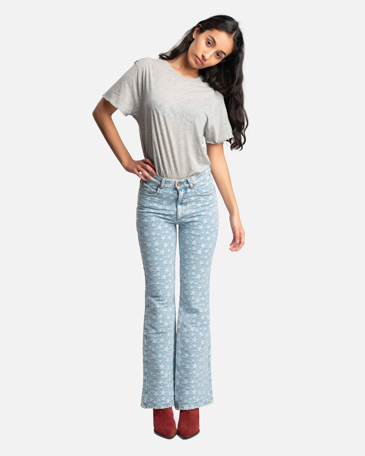 ERL Women T-Shirts Venice T-Shirt in Grey