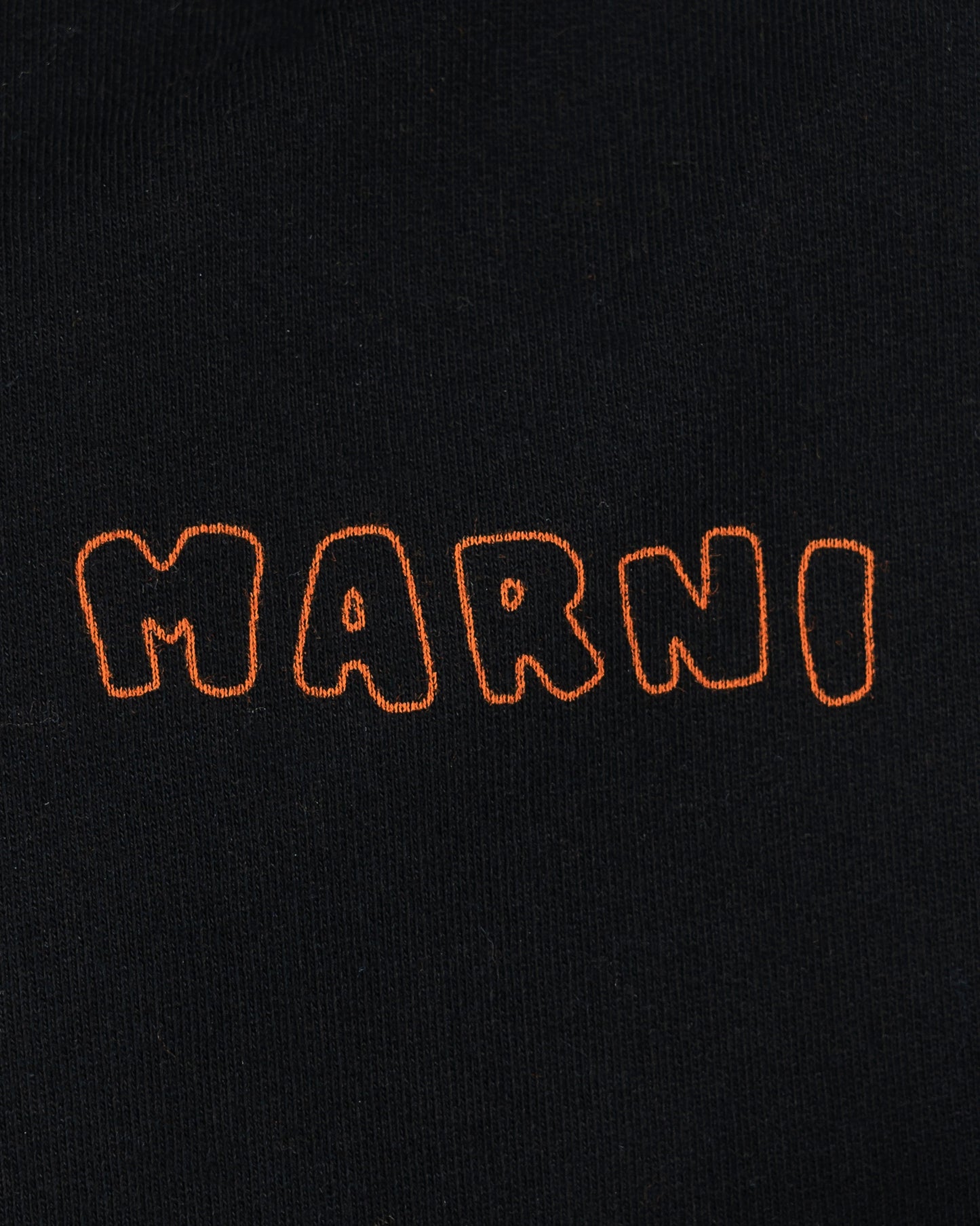 Marni Men's Sweatshirts Vibrating Flower Motif Hoodie in Black