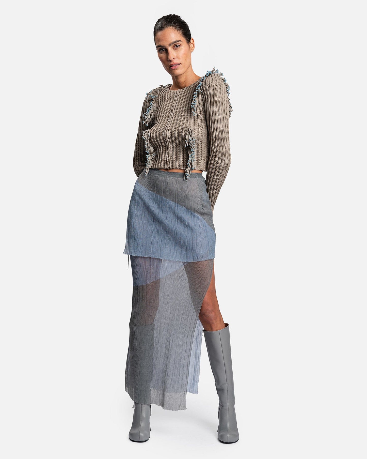 Eckhaus Latta Women Skirts Watercolor Skirt in Nuit
