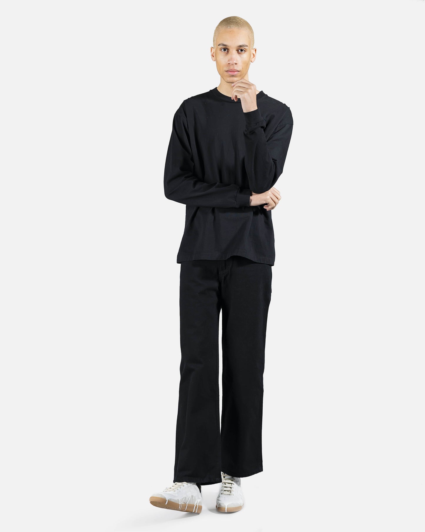 Eckhaus Latta Men's Pants Wide Leg Jeans in Almost Black