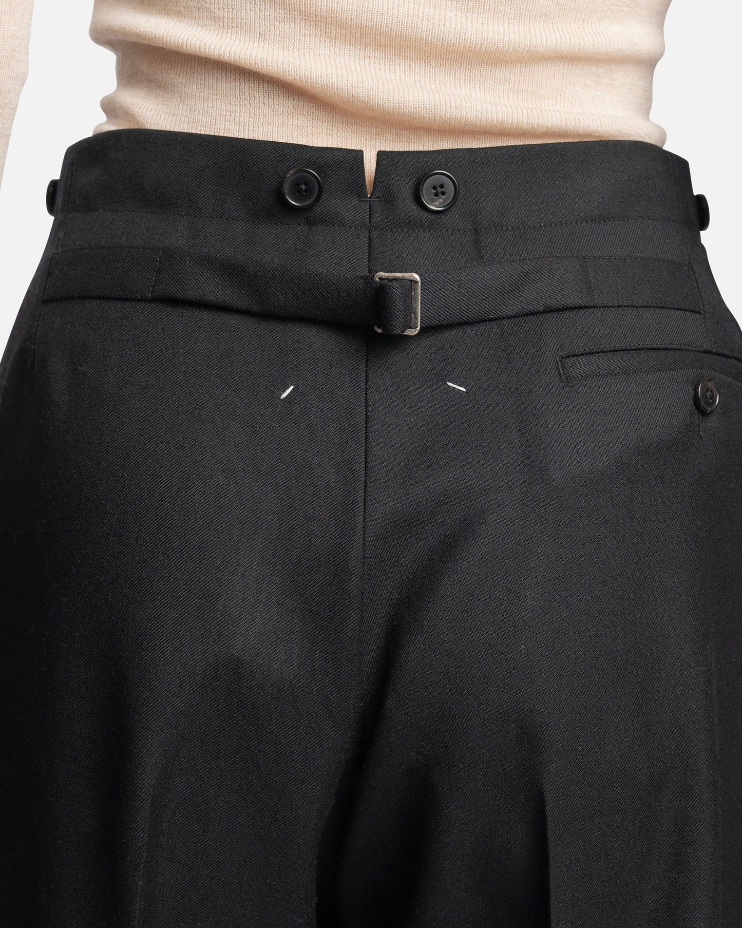 Maison Margiela Women Pants Wide Legged Trousers in Black