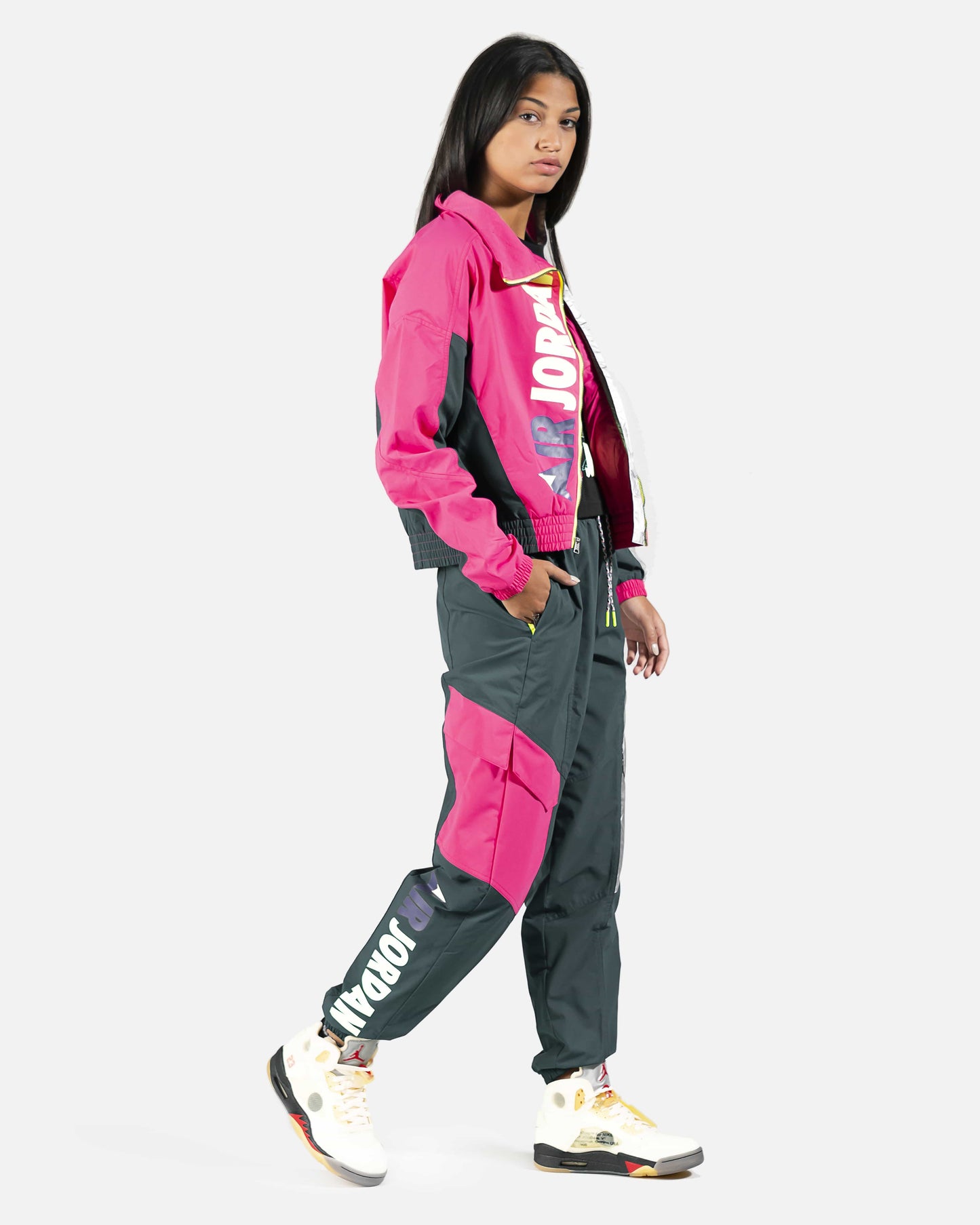 JORDAN Women Pants Winter Utility Trousers in Watermelon/Atomic Teal