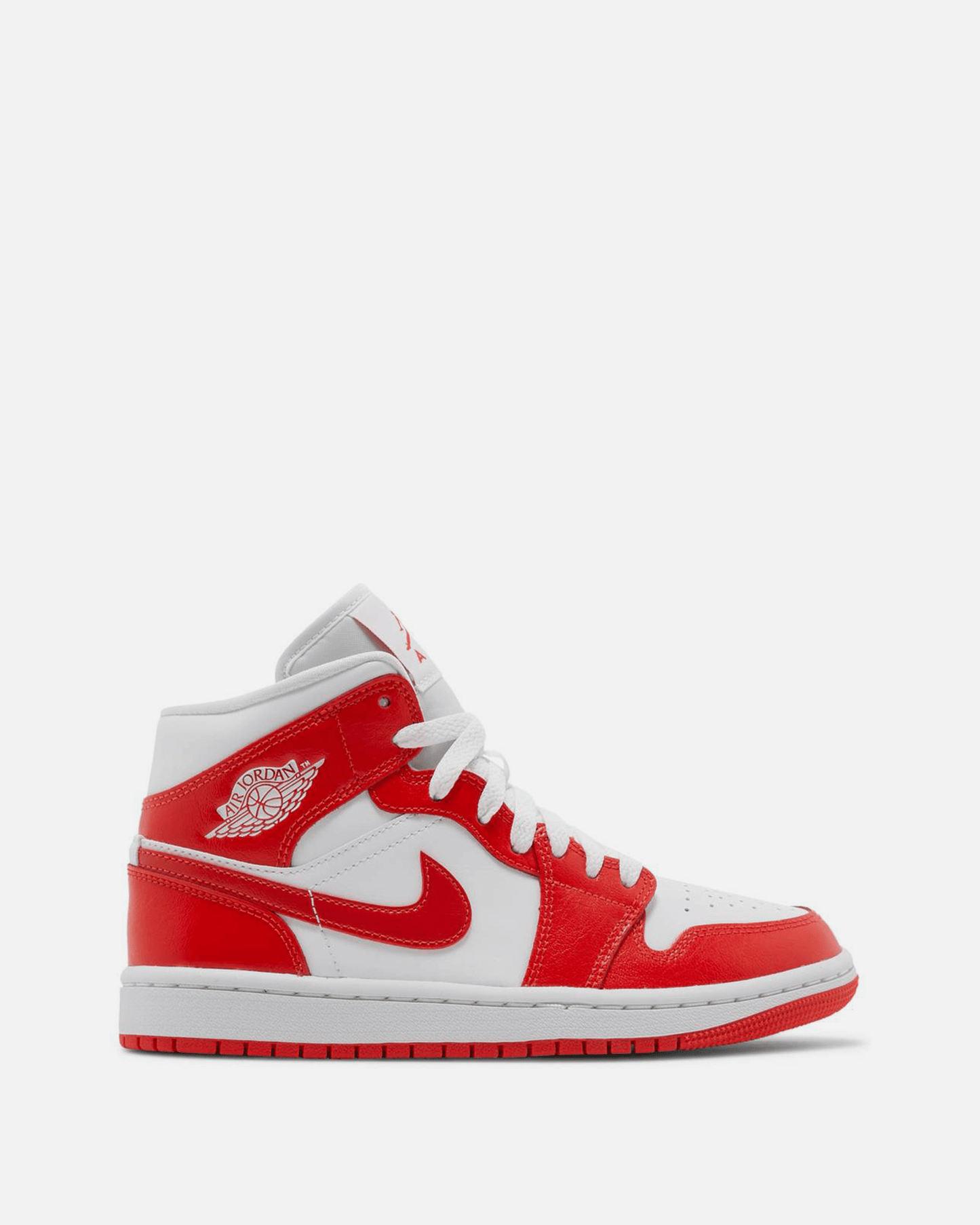 JORDAN Womens Sneakers Women's Air Jordan 1 Mid 'Habanero Red'