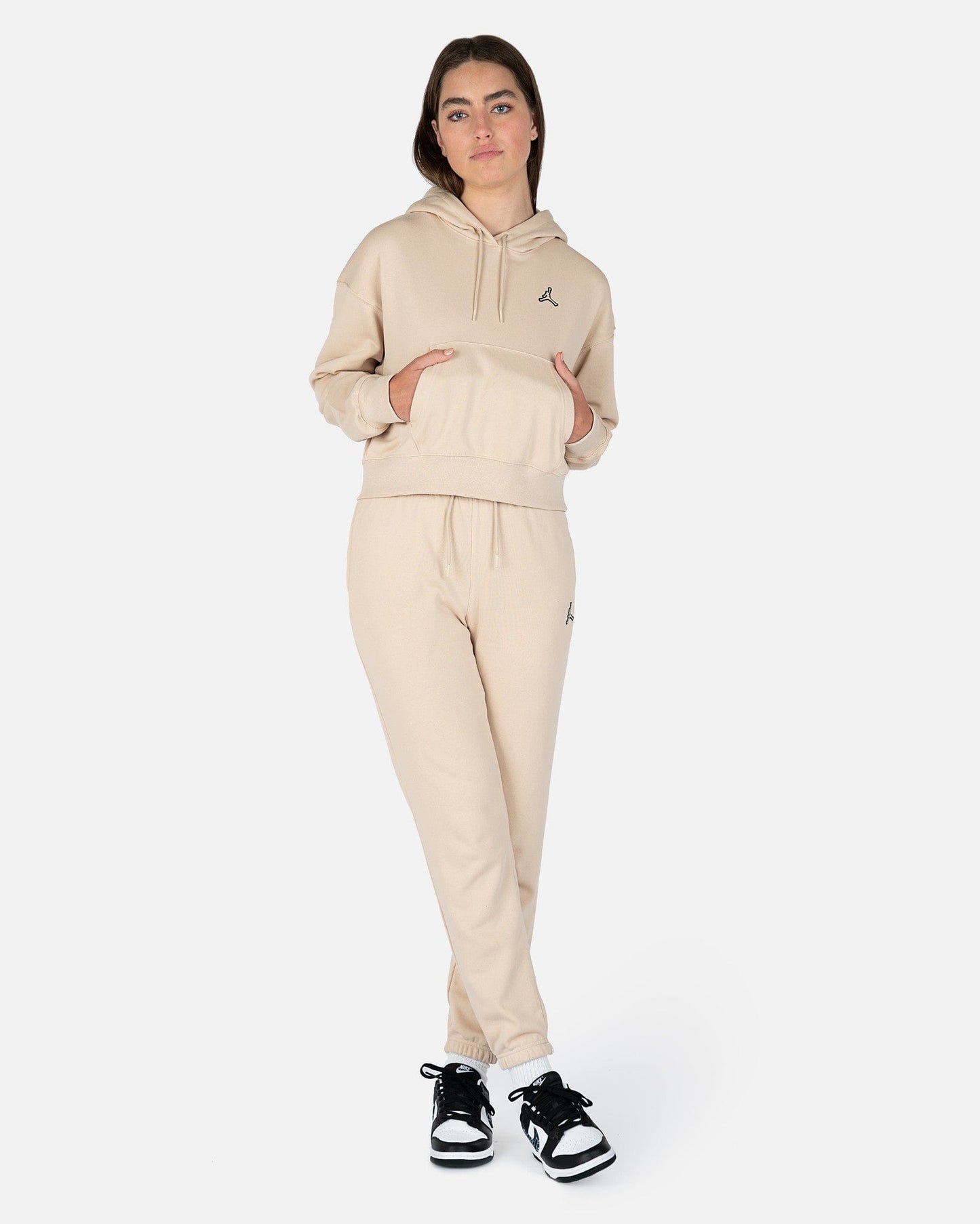 JORDAN Women Sweaters Women's Essential Fleece Hoodie in Sanddrift