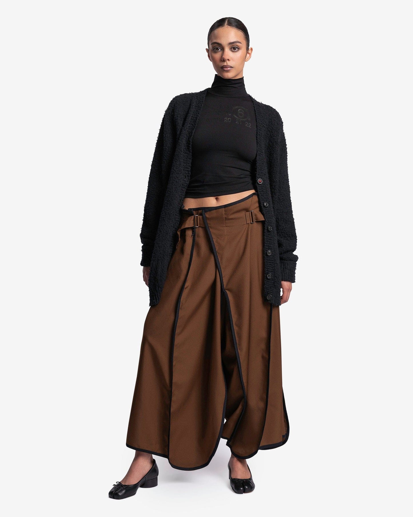 Maison Margiela Women Sweaters Women's Oversized Piled Cardigan in Black