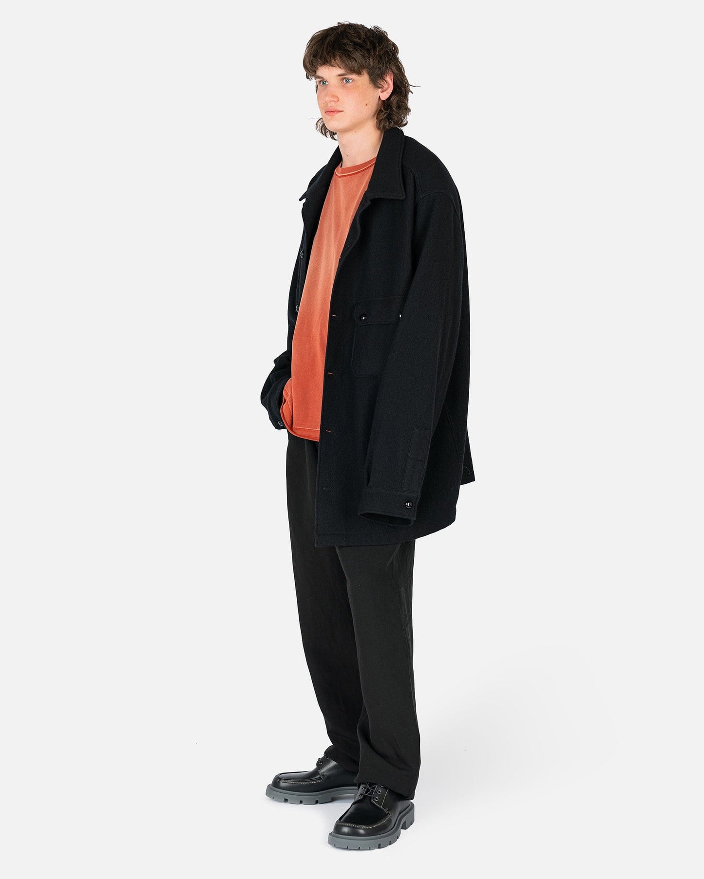 Maison Margiela Men's Shirts Wool Shirt in Black