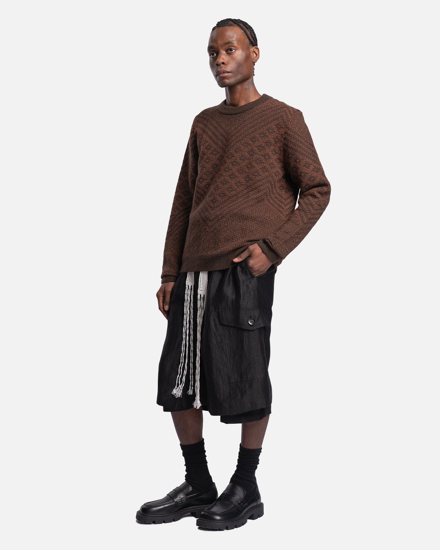 Wales Bonner Men's Shorts Xalam Shorts in Black