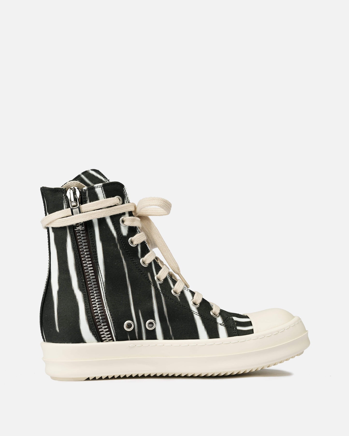 Rick Owens DRKSHDW Men's Sneakers Zebra Ramones in Black/Milk