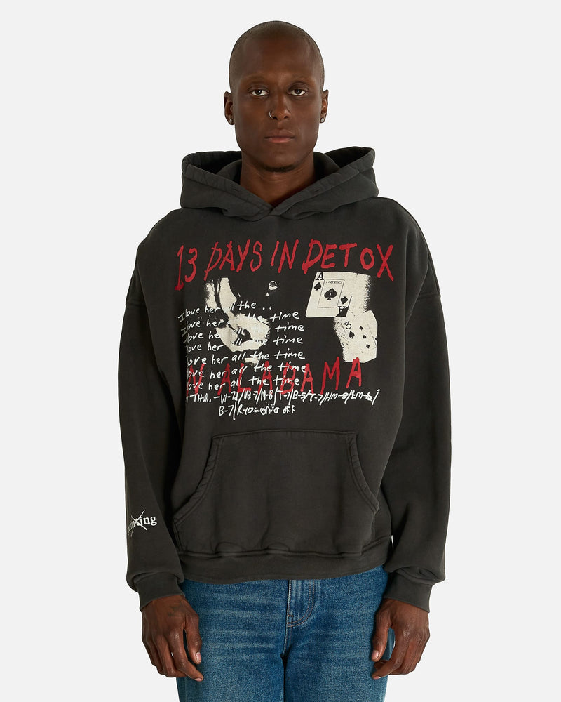 Enfants Riches Deprimes Men's Sweatshirts 13 Days in Detox Hoodie in Faded Black