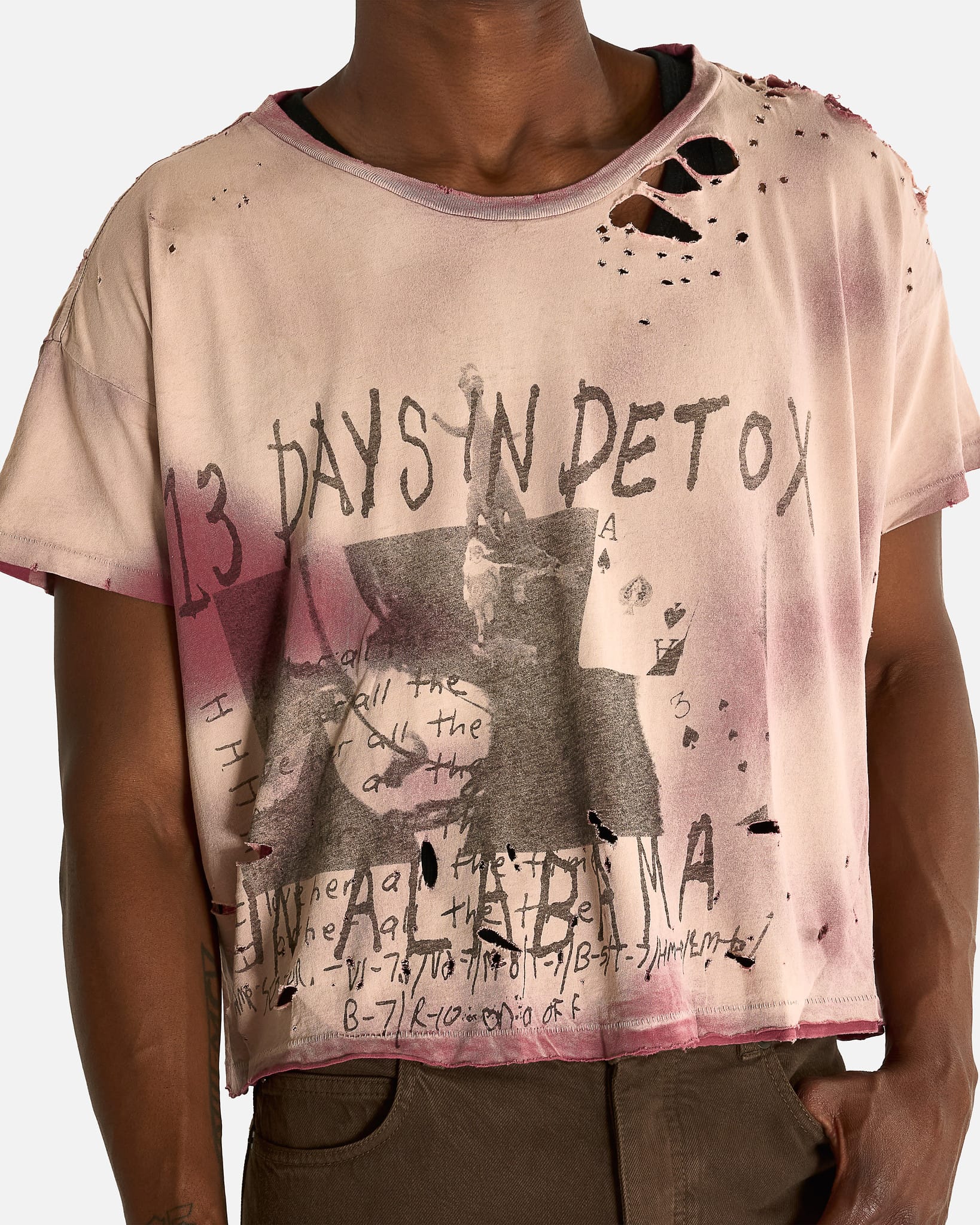 Enfants Riches Deprimes Men's T-shirts 13 Days in Detox T-Shirt in Destroyed Brown