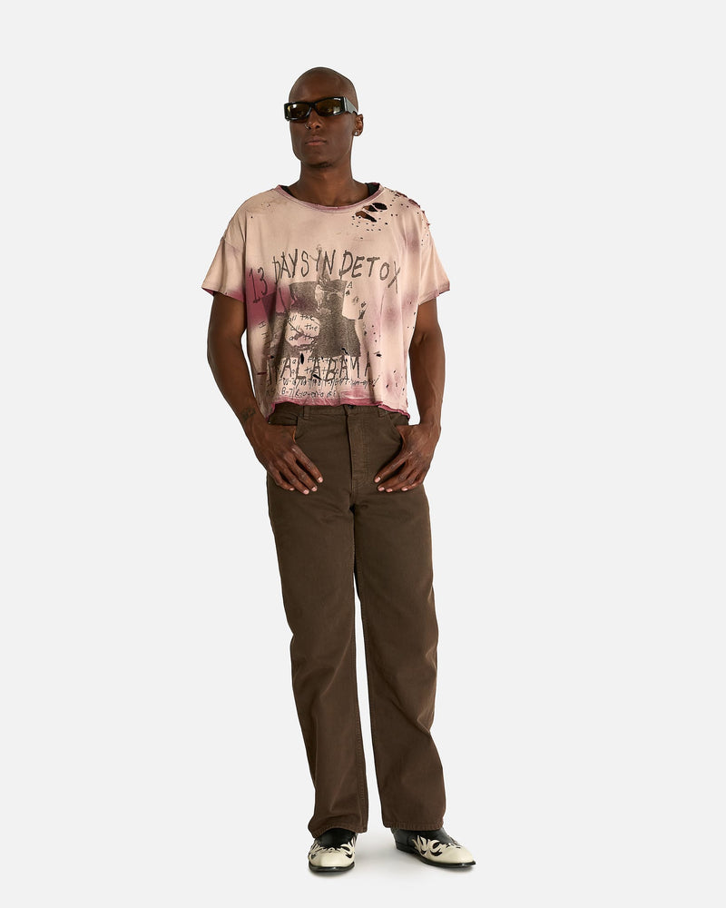 Enfants Riches Deprimes Men's T-shirts 13 Days in Detox T-Shirt in Destroyed Brown