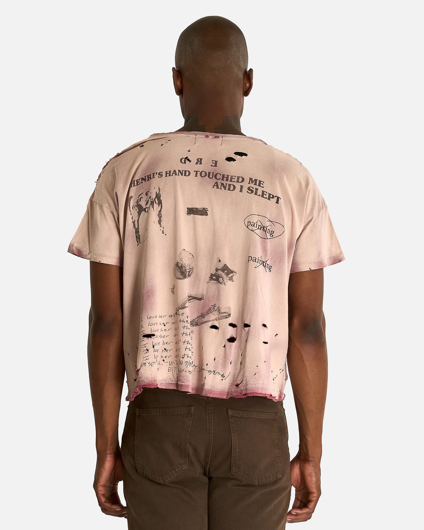 Enfants Riches Deprimes Men's T-shirts 13 Days in Detox T-Shirt in Destroyed Brown