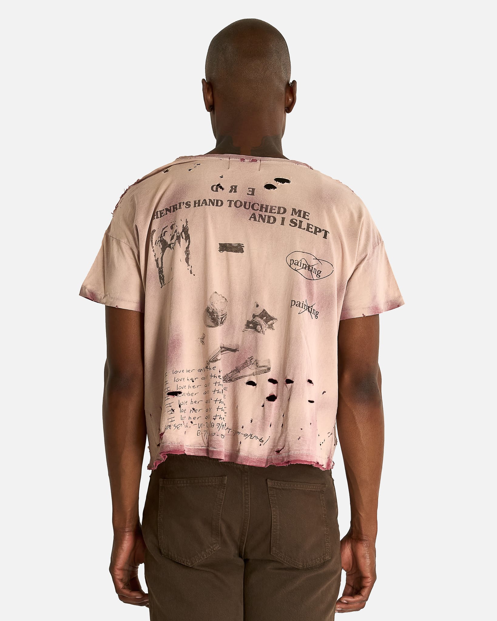 Enfants Riches Deprimes Men's T-shirts 13 Days in Detox T-Shirt in Destroyed Brown