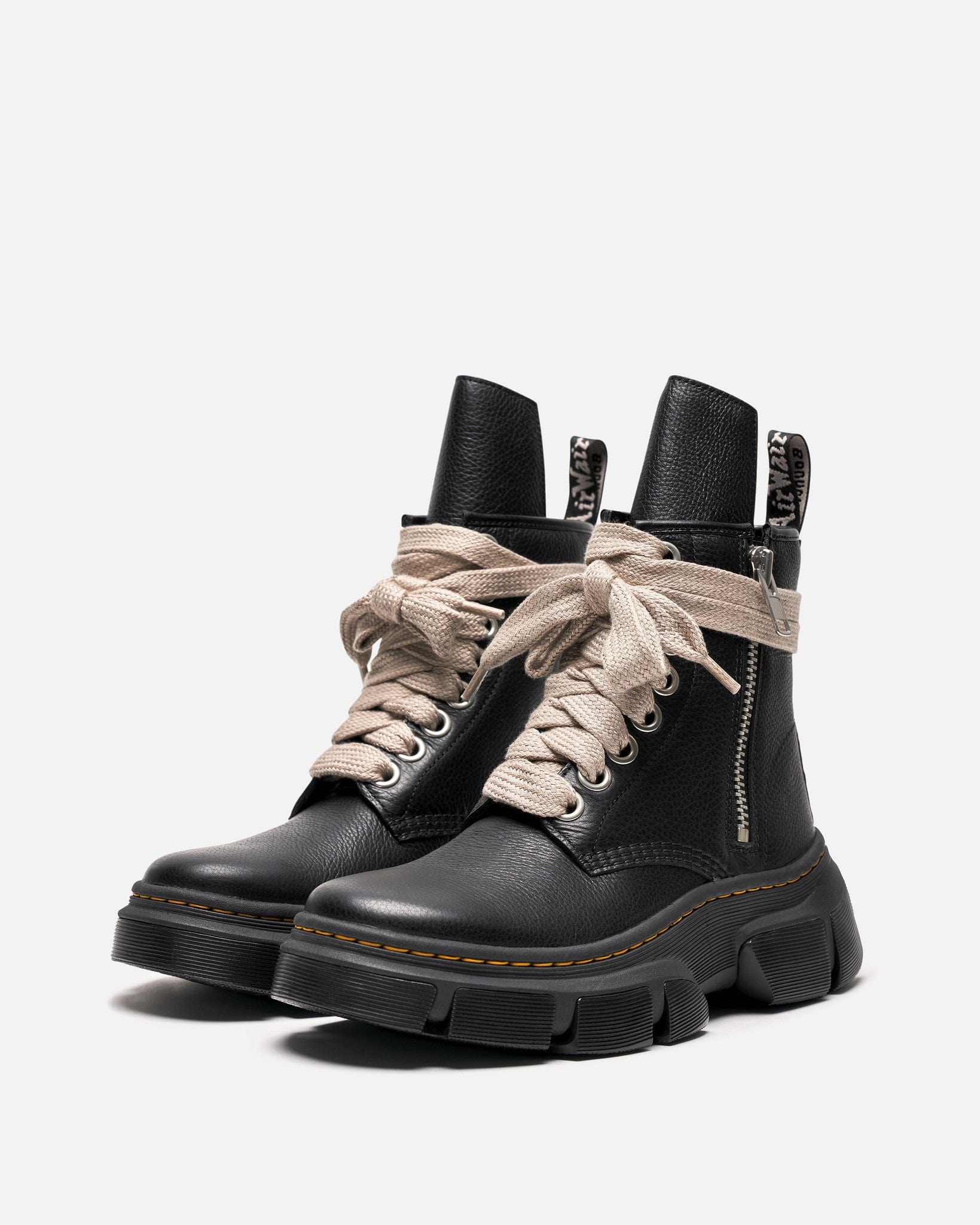 Rick Owens Men's Boots 1460 JMB Lace RO DMXL in Black Lunar