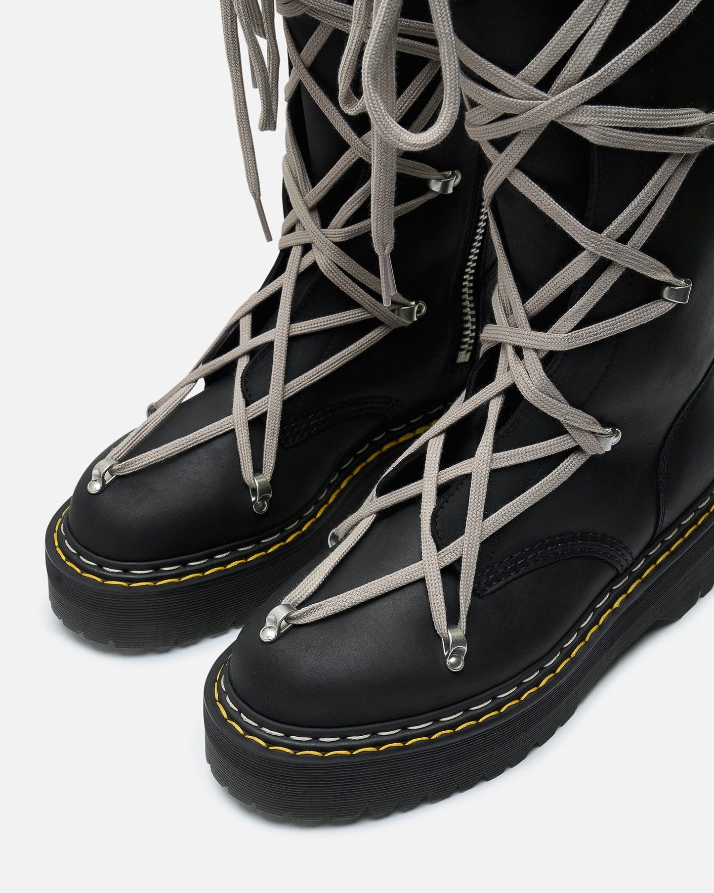 Rick Owens Men's Boots 1B60 Pentalace Quad RO in Black