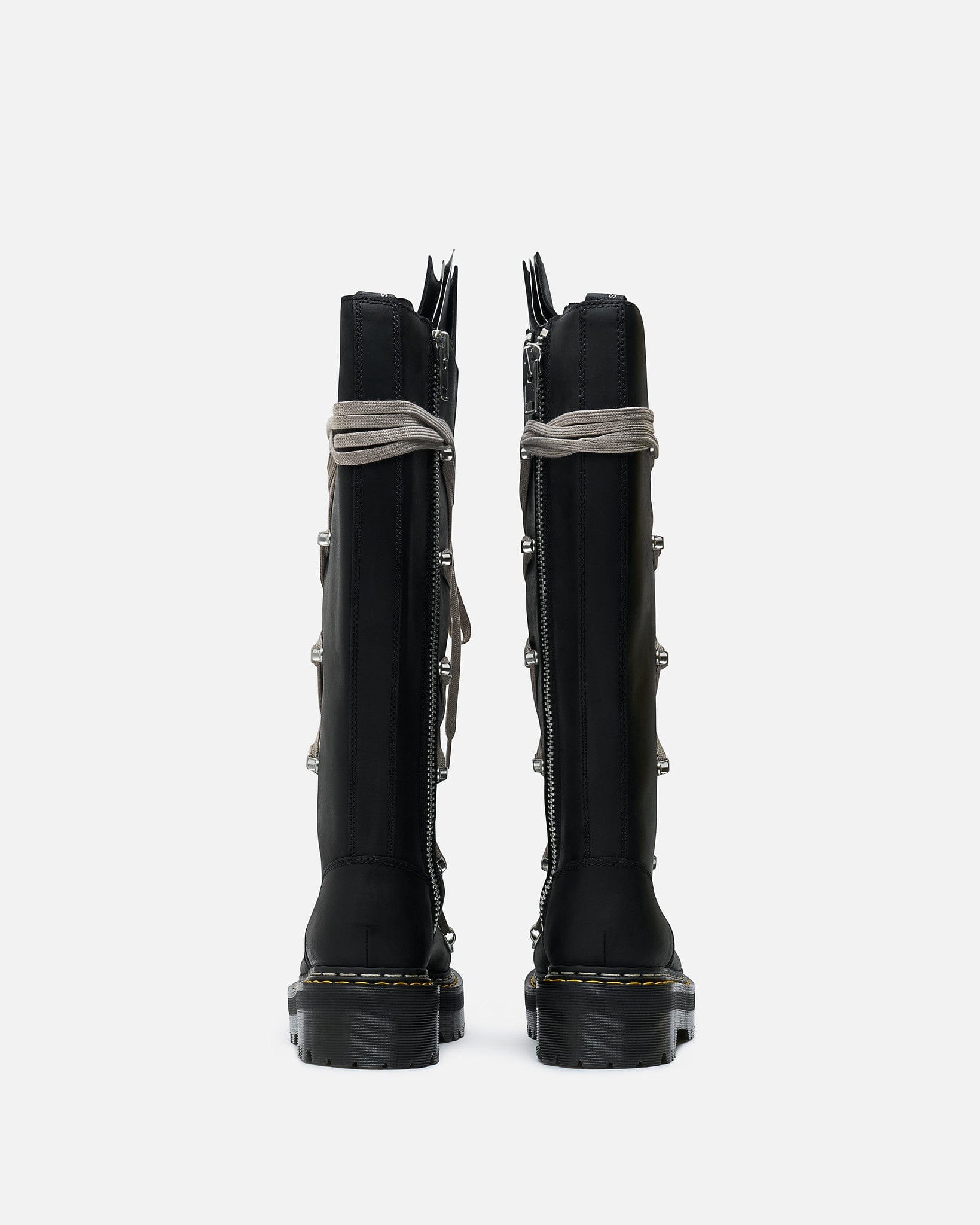 Rick Owens Men's Boots 1B60 Pentalace Quad RO in Black