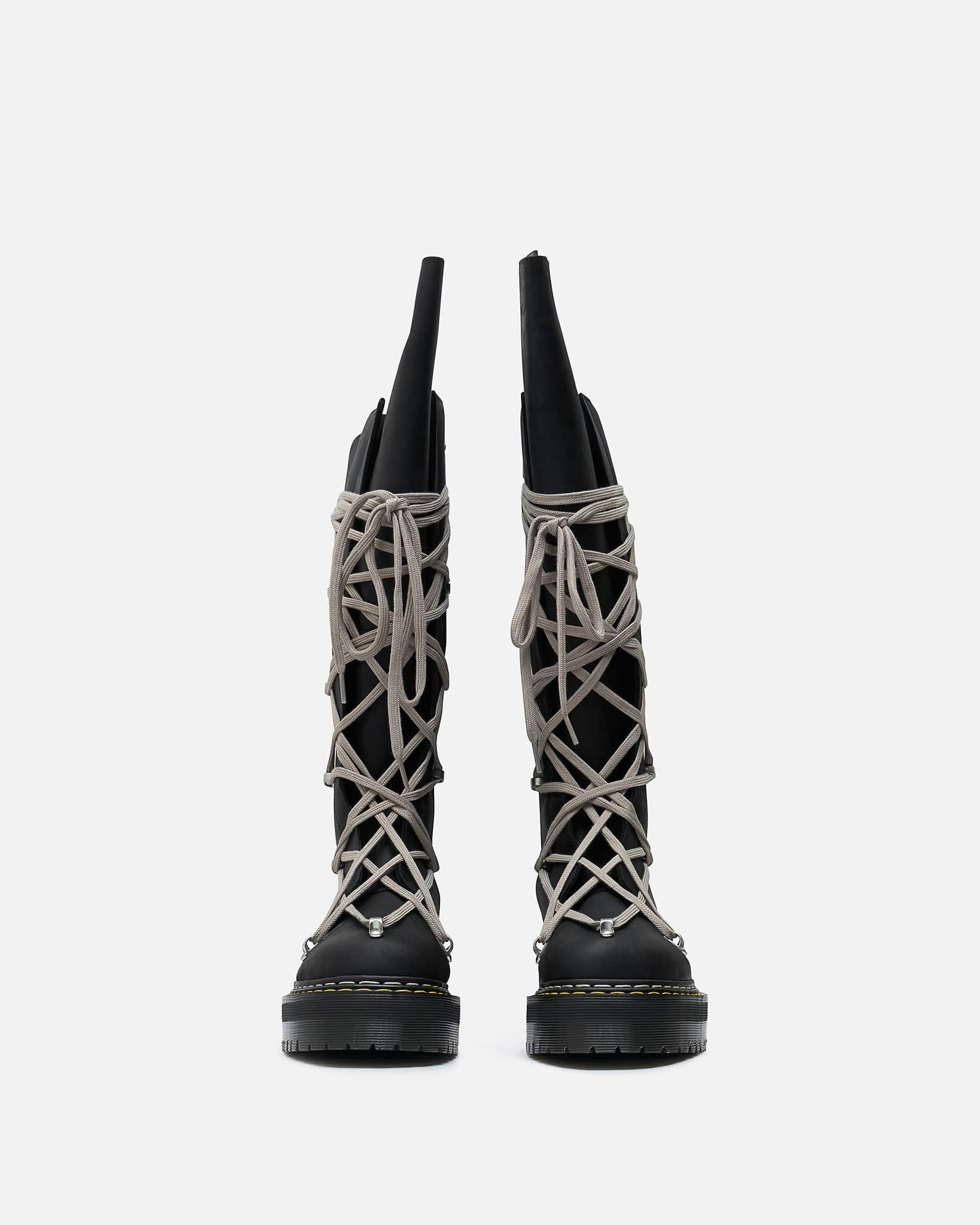 Rick Owens Men's Boots 1B60 Pentalace Quad RO in Black