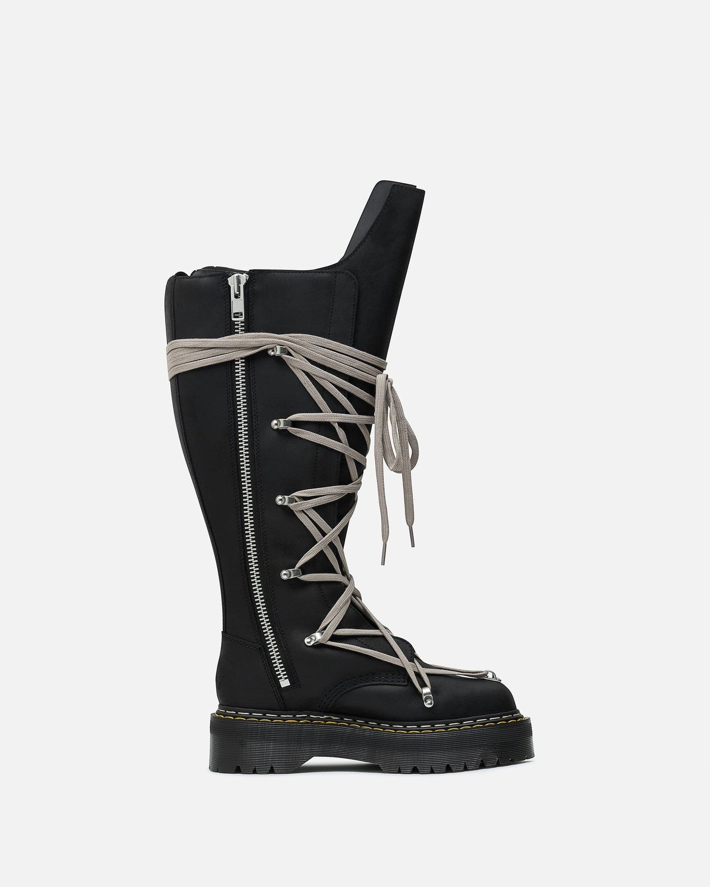 Rick Owens Men's Boots 1B60 Pentalace Quad RO in Black