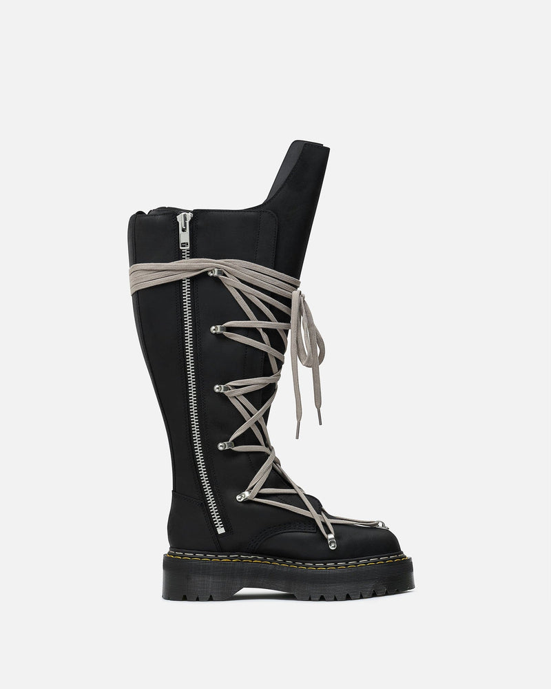 Rick Owens Men's Boots 1B60 Pentalace Quad RO in Black