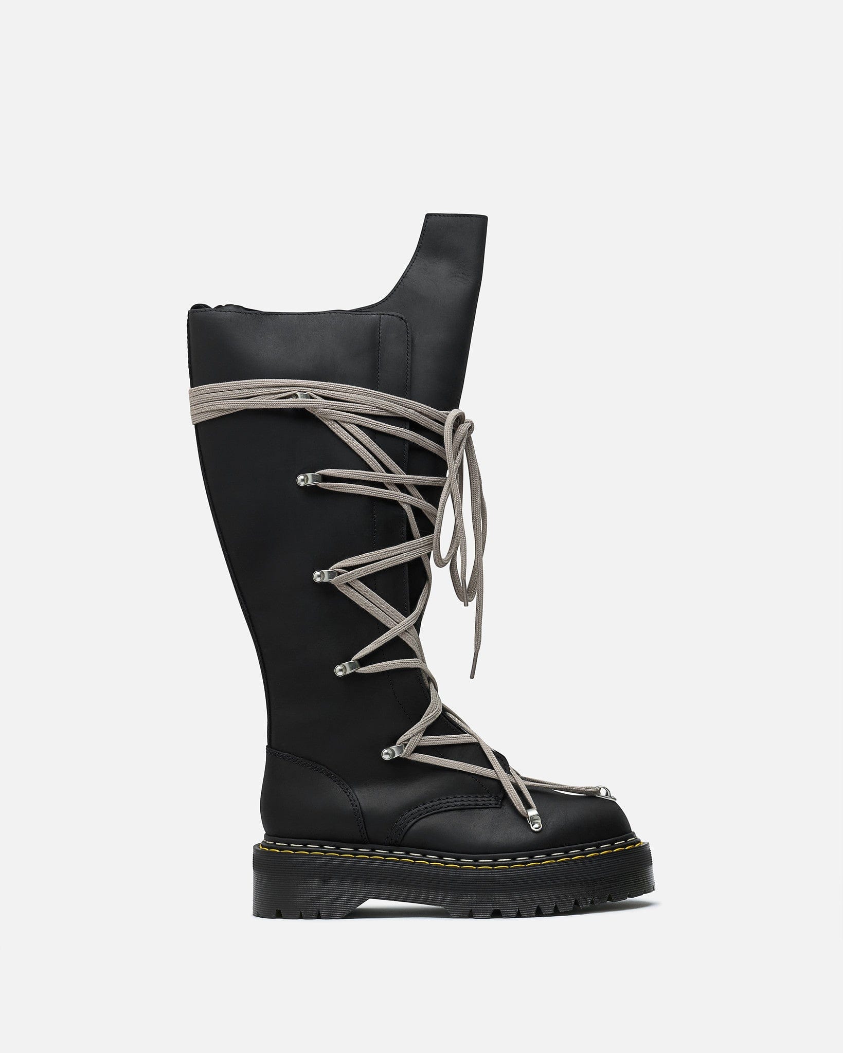 Rick Owens Men's Boots 1B60 Pentalace Quad RO in Black