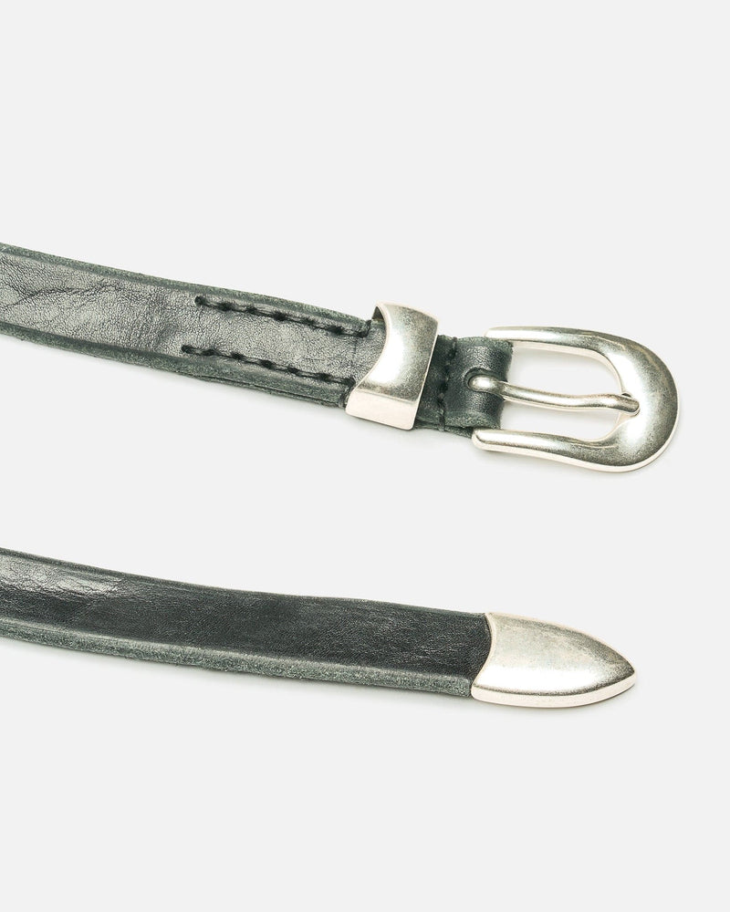 Our Legacy Leather Goods 2 CM Belt in Black Leather