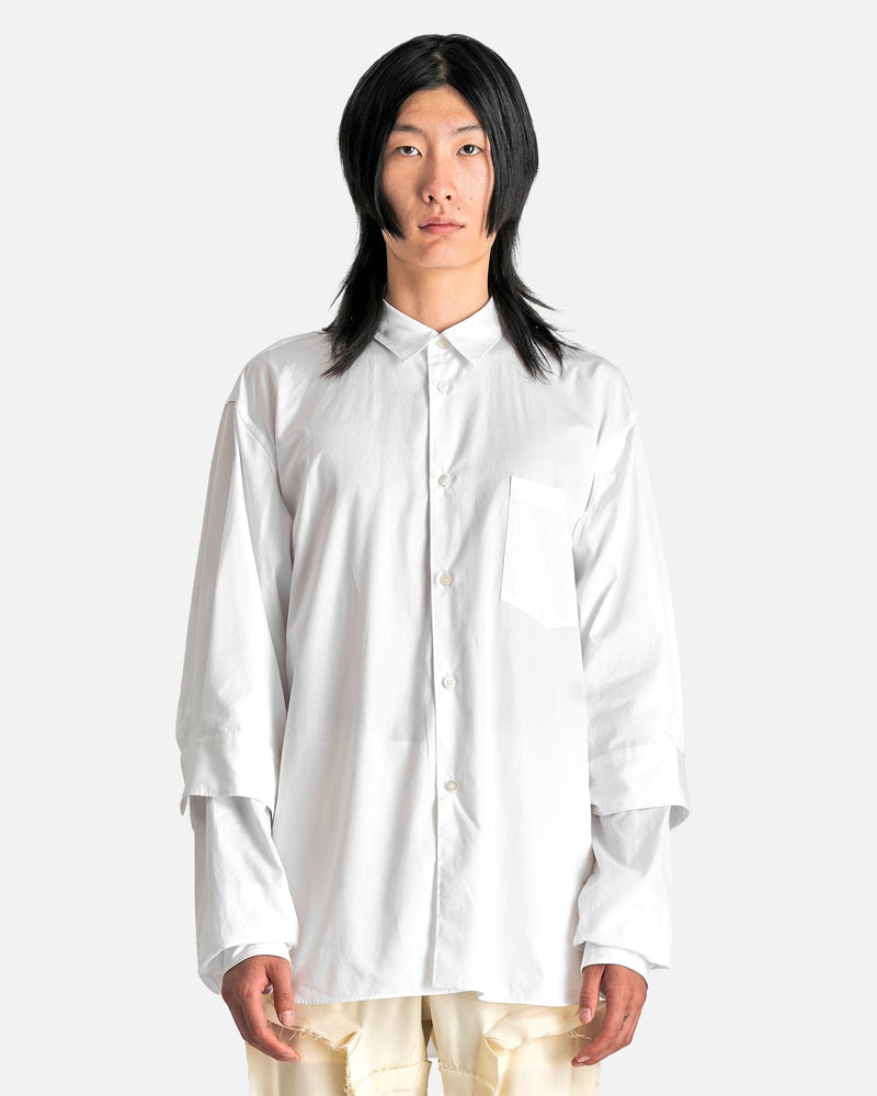 2 Sleeve Broad Shirt in White – SVRN 2 Sleeve Broad Shirt in White – SVRN