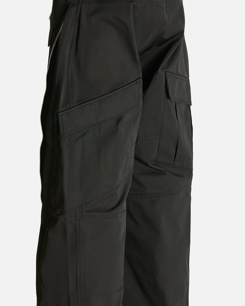 FFFPOSTALSERVICE Men's Pants 3-Way Zip Cargo Trousers in Black