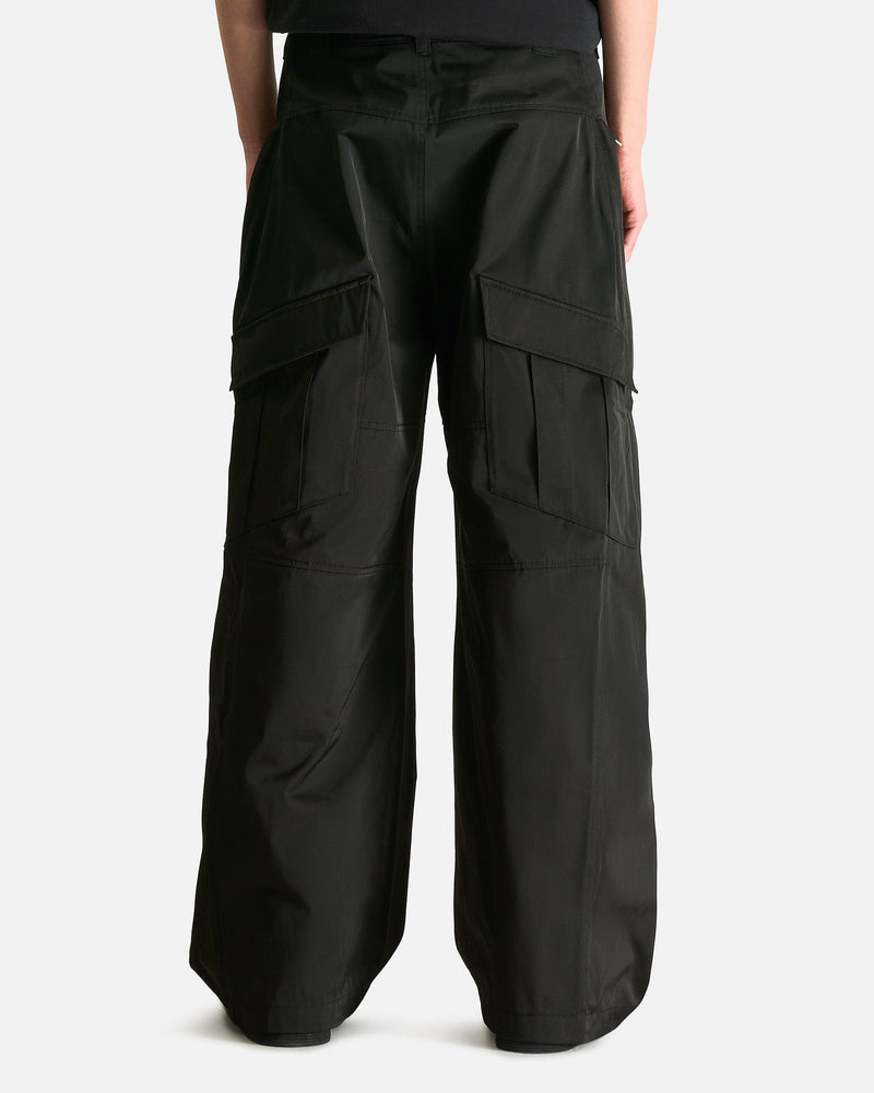 FFFPOSTALSERVICE Men's Pants 3-Way Zip Cargo Trousers in Black