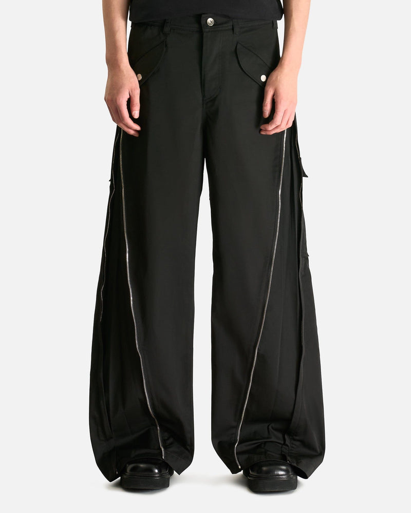 3-Way Zip Cargo Trousers in Black – SVRN