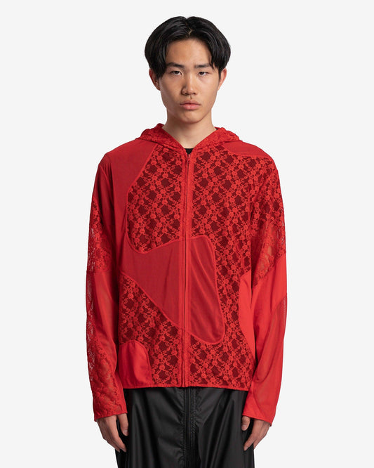 POST ARCHIVE FACTION (P.A.F) Men's Sweatshirts 5.0+ Hoodie Left in Red