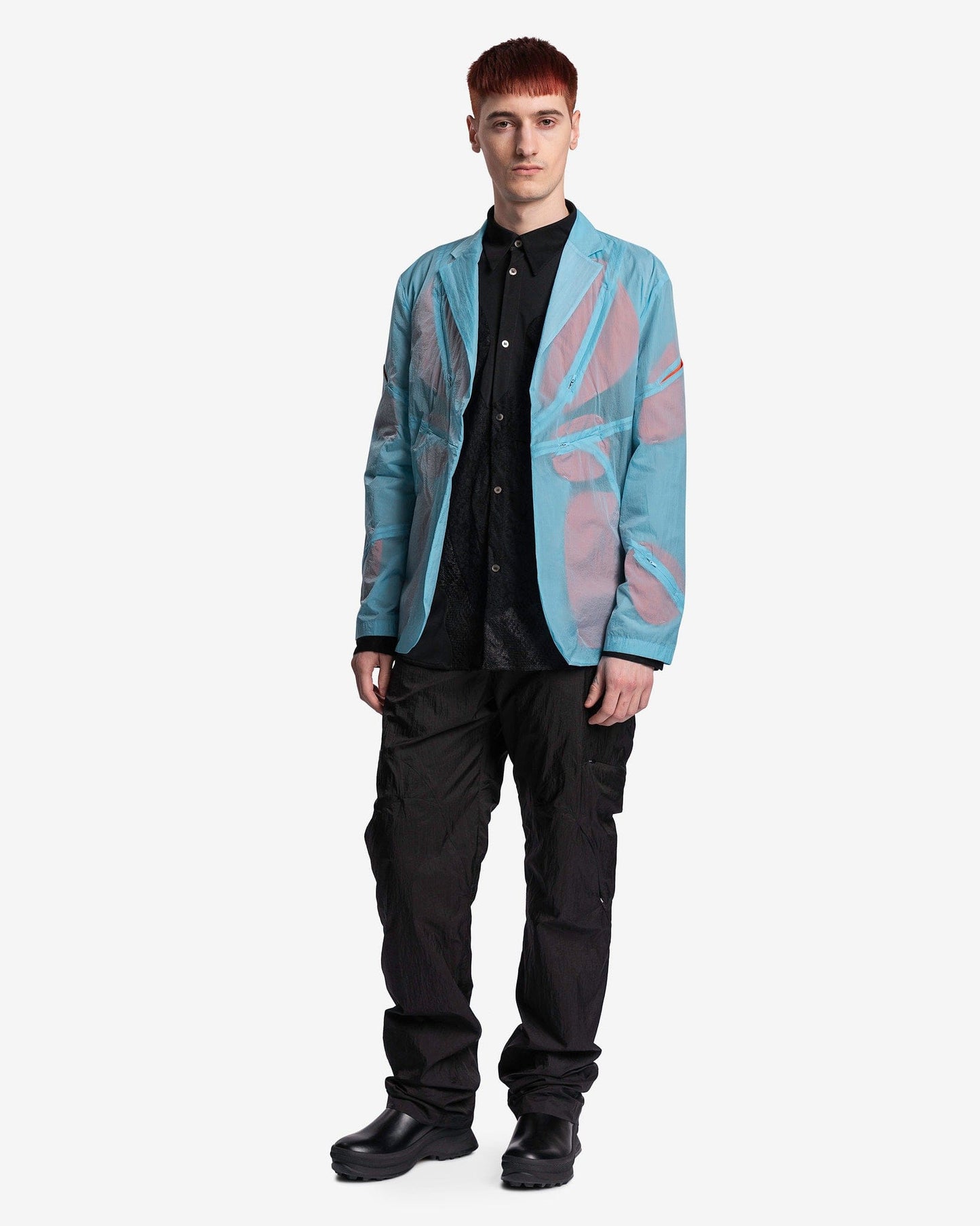 POST ARCHIVE FACTION (P.A.F) Men's Jackets 5.0+ Jacket Center in Sky Blue/Red