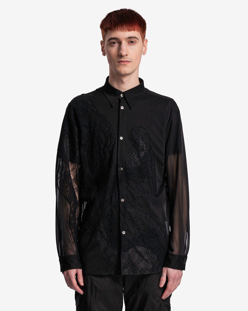 POST ARCHIVE FACTION (P.A.F) Men's Shirts 5.0+ Shirt Left in Black