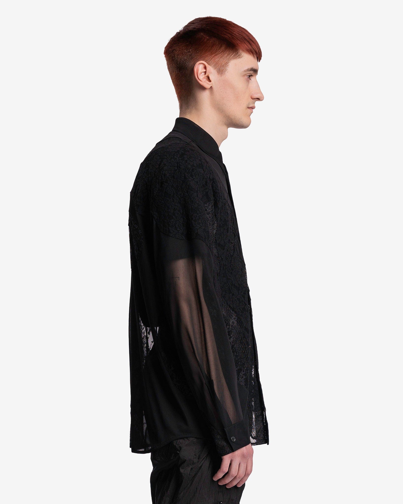 POST ARCHIVE FACTION (P.A.F) Men's Shirts 5.0+ Shirt Left in Black