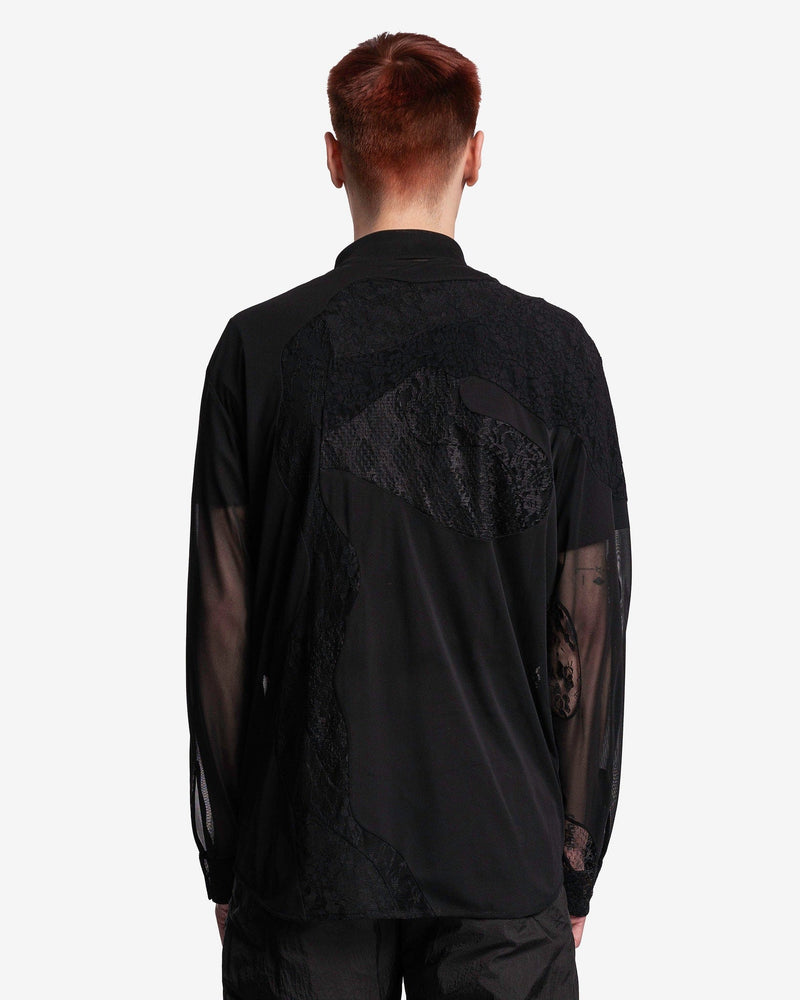 POST ARCHIVE FACTION (P.A.F) Men's Shirts 5.0+ Shirt Left in Black