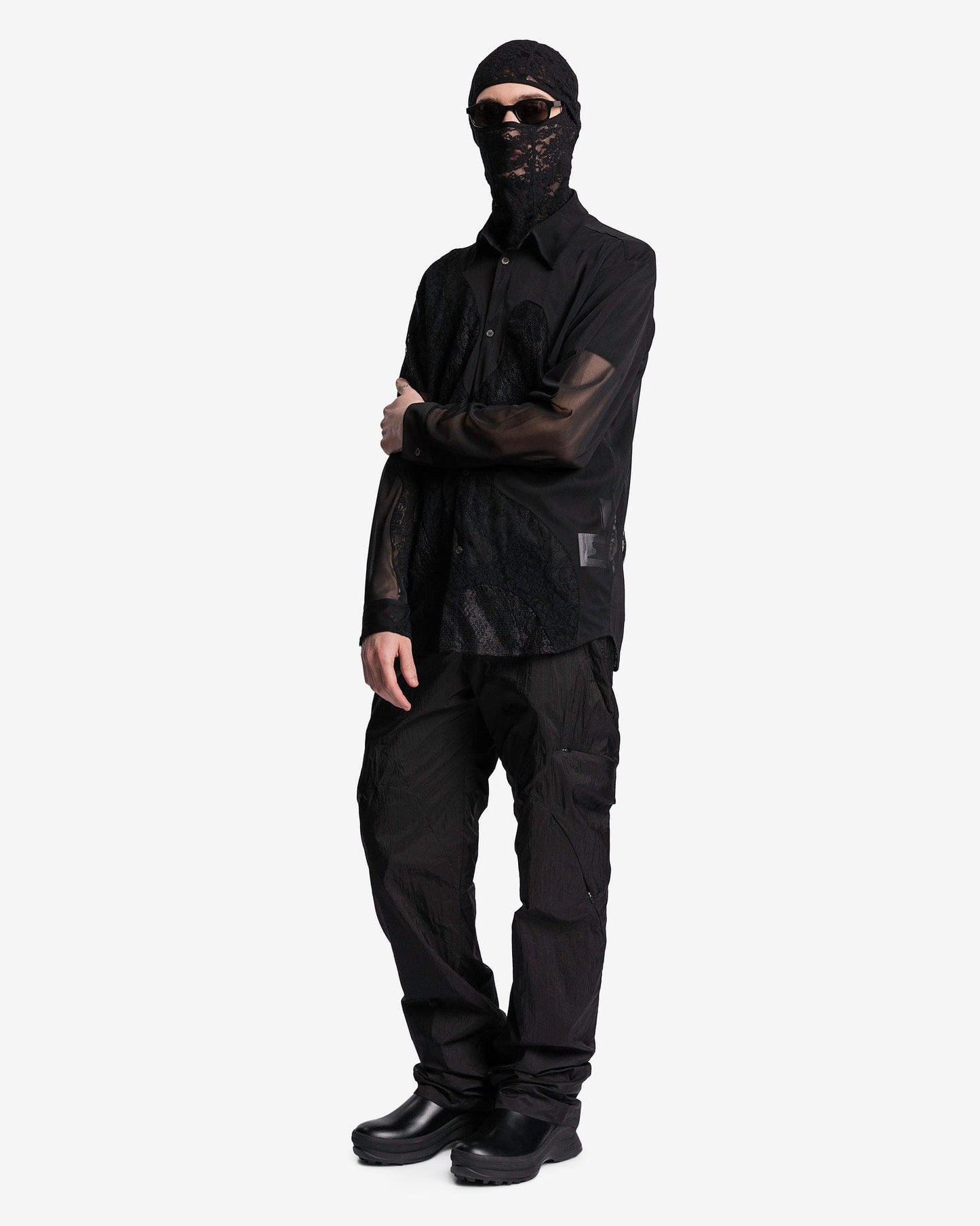 POST ARCHIVE FACTION (P.A.F) Men's Shirts 5.0+ Shirt Left in Black