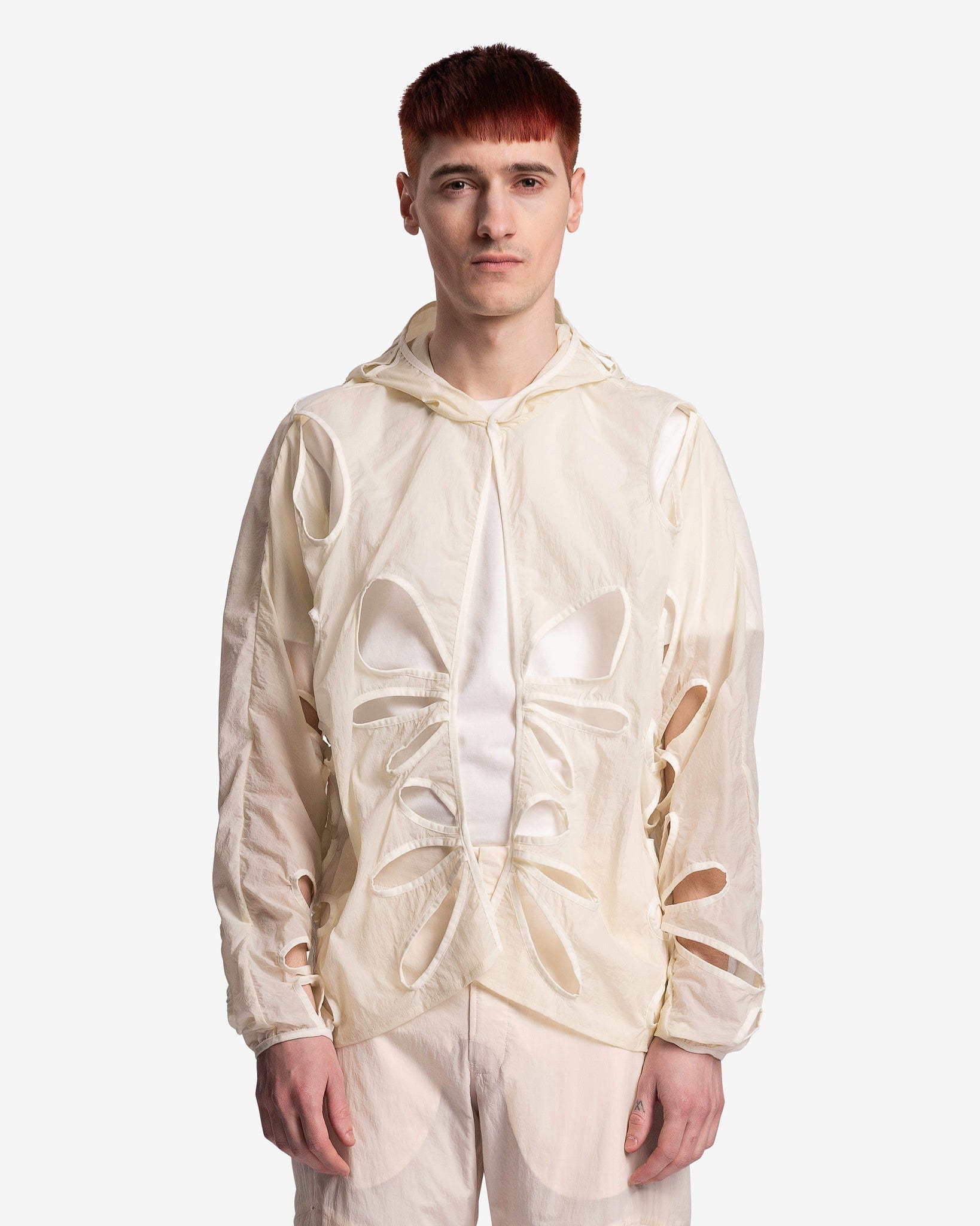 POST ARCHIVE FACTION (P.A.F) Men's Jackets 5.0+ Technical Jacket Left in Ivory