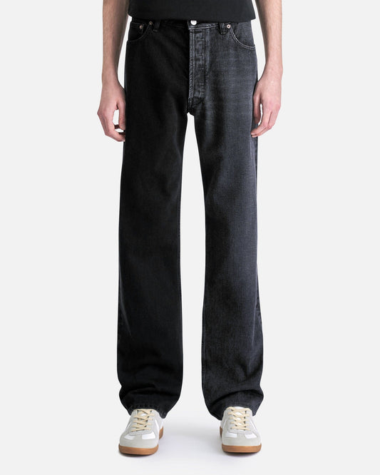MM6 Maison Margiela Men's Pants 5-Pocket Denim Trousers in Black