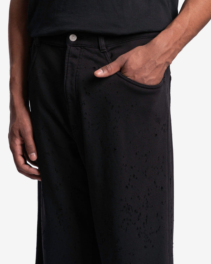 MM6 Maison Margiela Men's Jeans 5 Pocket Pants in Black