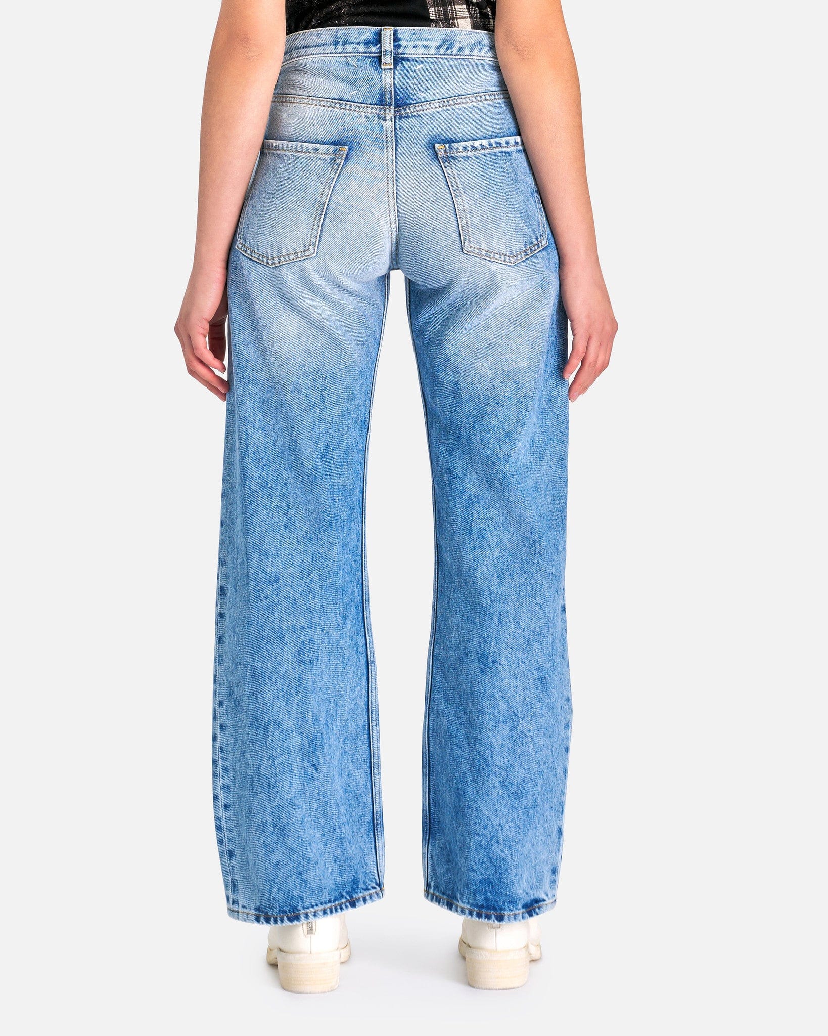 Maison Margiela Women Pants 5 Pockets Boyfriend Jeans in Blue