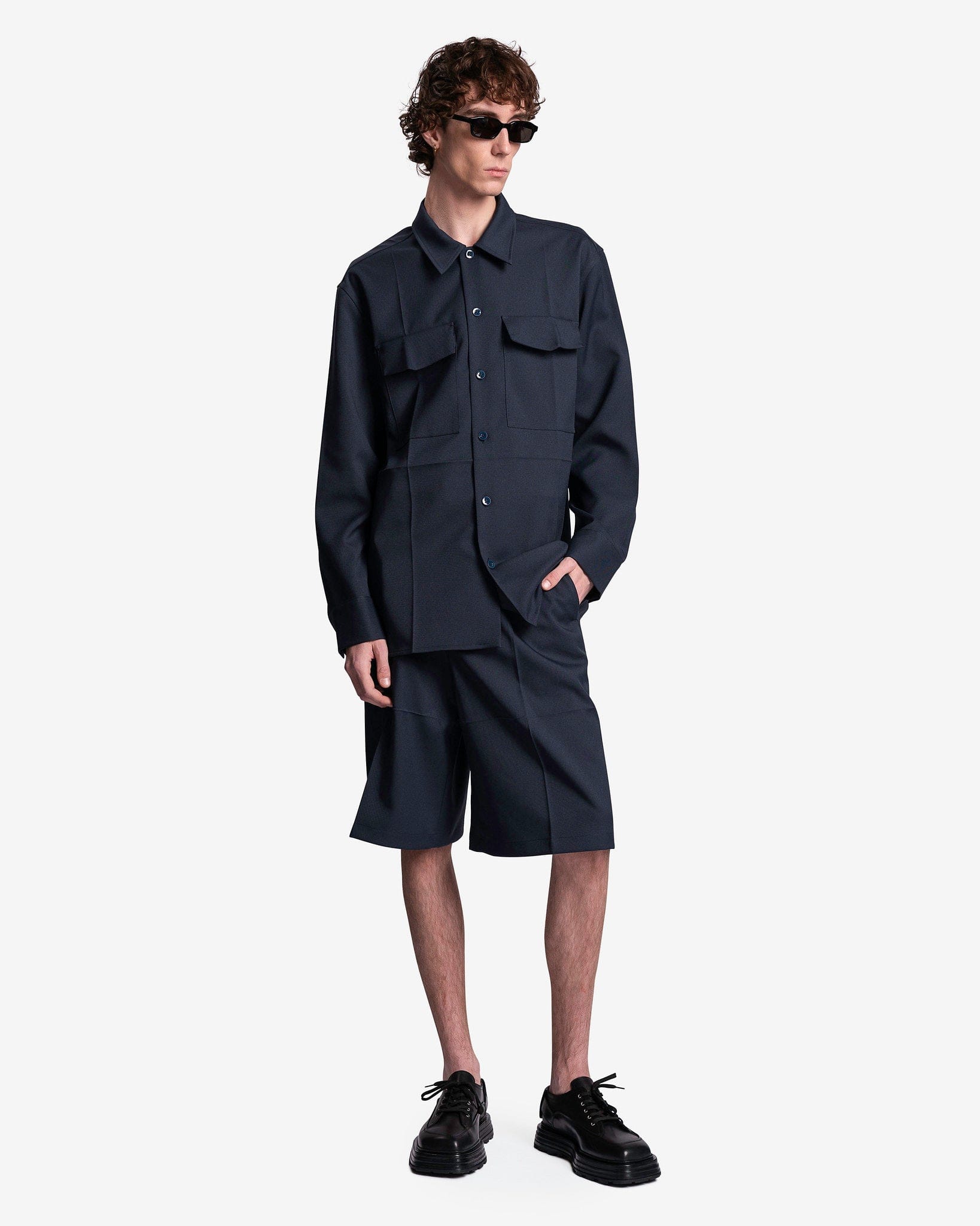 Jil Sander Men's Shirts Shirt 20 in Marine