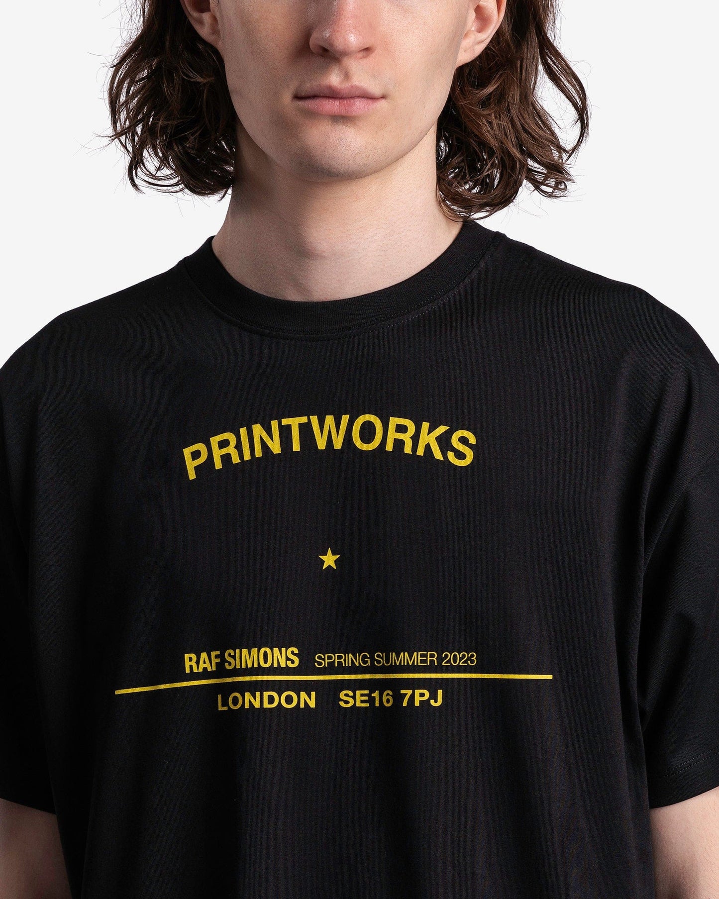 Raf Simons Men's T-Shirts Printworks Tours T-Shirt in Black