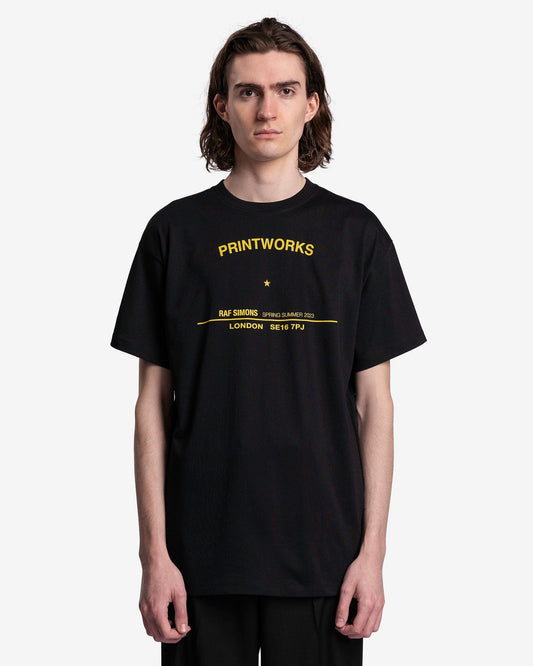 Raf Simons Men's T-Shirts Printworks Tours T-Shirt in Black