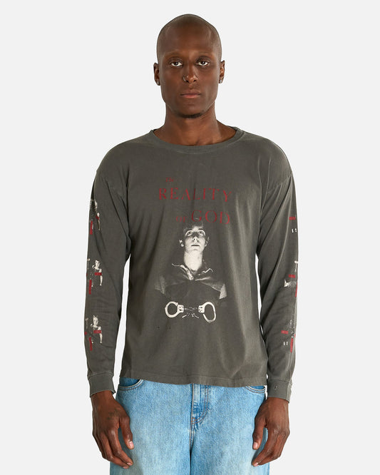 The Reality of God LS T-Shirt in Washed Black