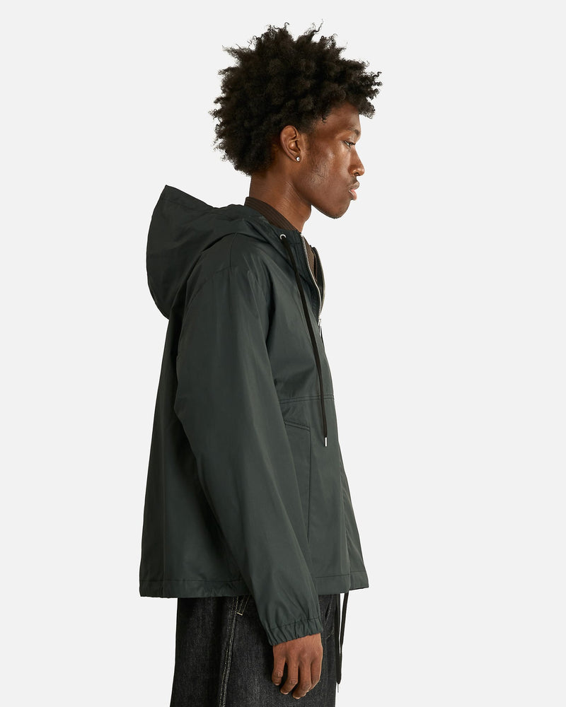 Hooded Zip Up Jacket in Black