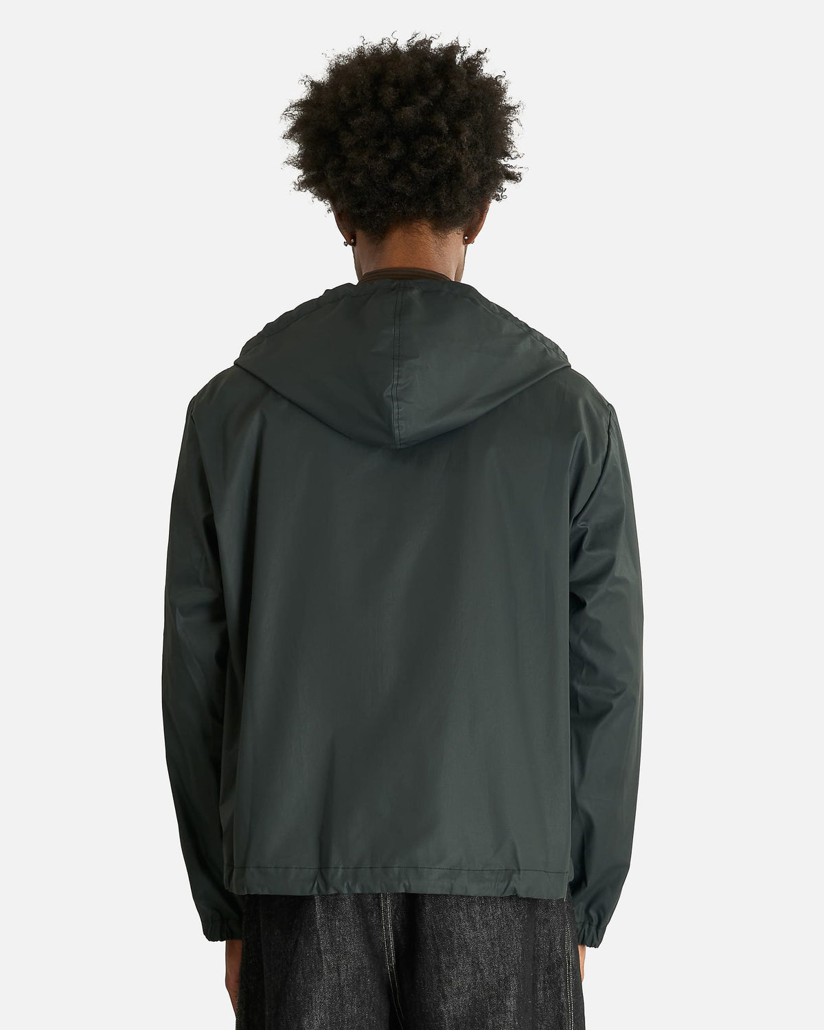 Hooded Zip Up Jacket in Black