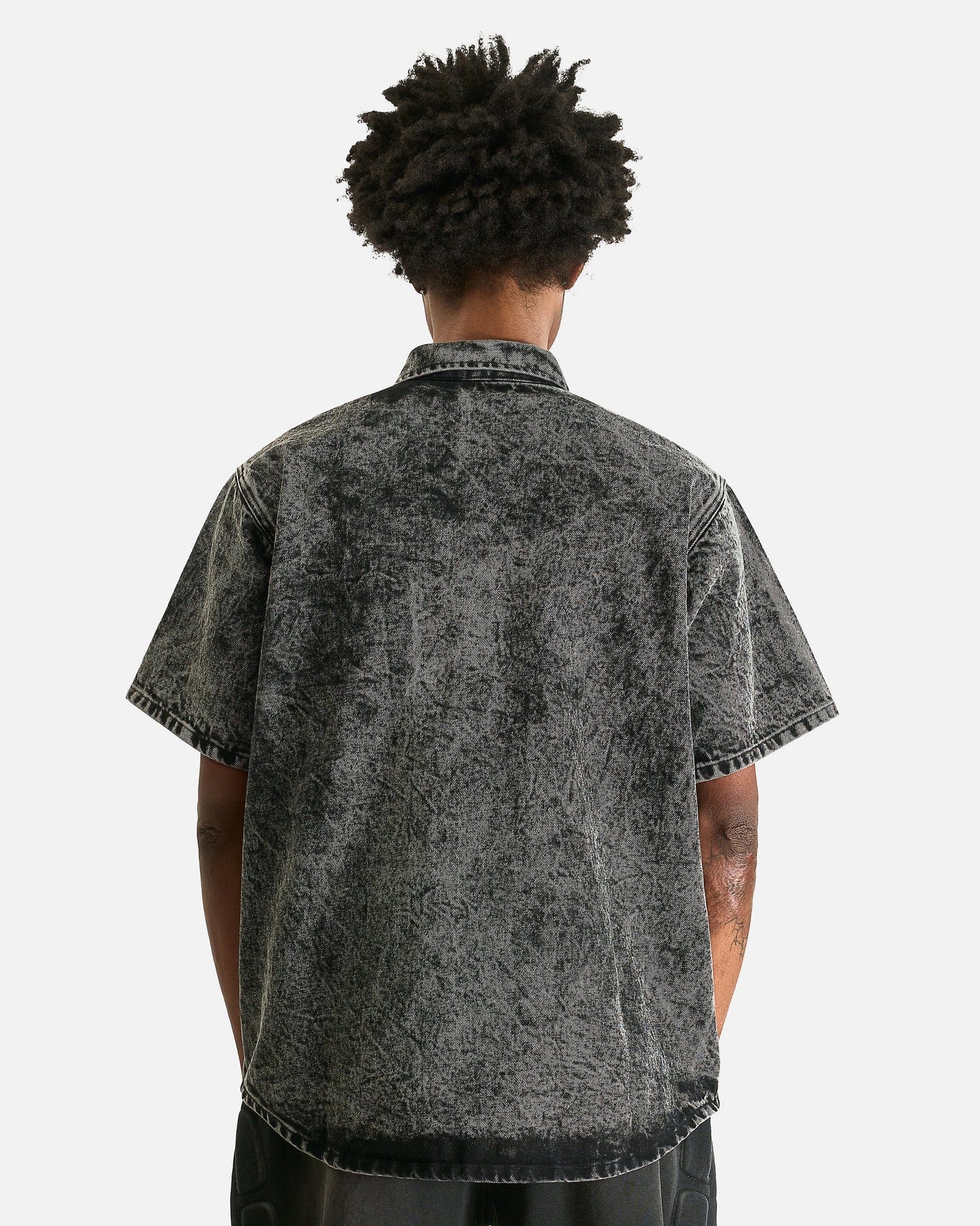 Satoshi Nakamoto Men's Jackets #7 Moto Full Zip in Washed Black