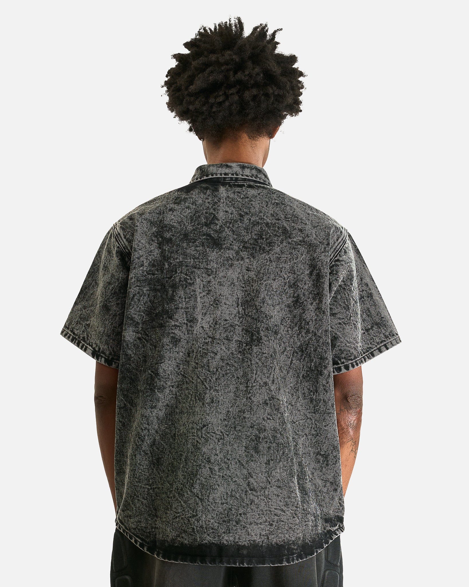 Satoshi Nakamoto Men's Jackets #7 Moto Full Zip in Washed Black