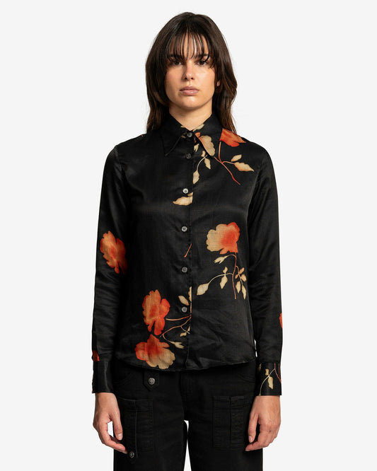 Our Legacy Women Tops 70s Line Shirt in Nocturnal Flower Print