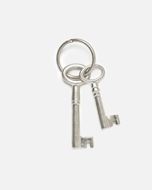 Raf Simons Jewelry 8.5+11 cm Key Ring in Antique Silver